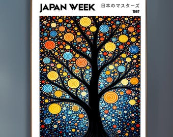 Impressão da Exposição Japan Week Tokyo - Arte de Parede em Espiral da Árvore da Vida