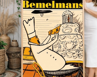 Ludwig Bemelmans Hotel Bemelmans Poster - Mid-Century Culinary Kitchen Art