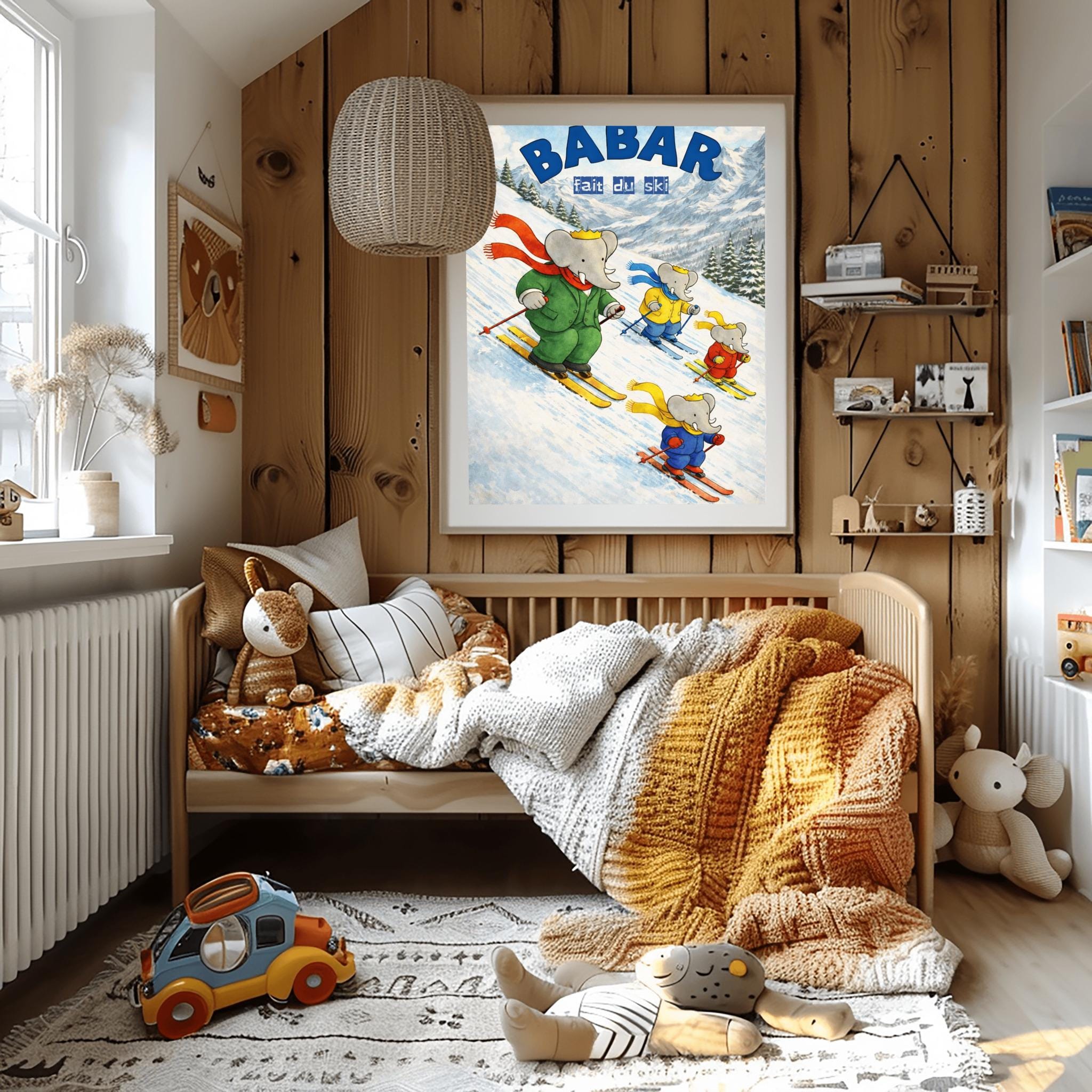 Babar A La Neige 1986年/ジャン ド ブリュノフ/ポスター Babar A La