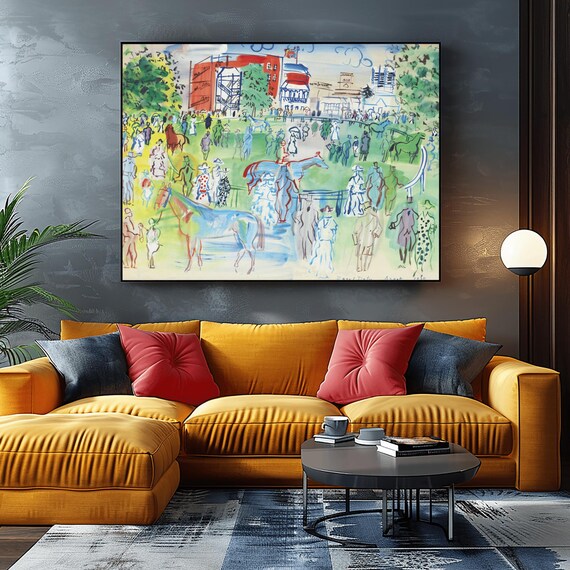Raoul Dufy Horse Racing Print, Ascot 1935 (vintage Expressionist