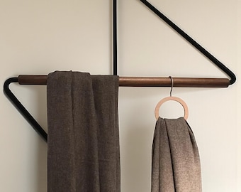 Corner Coat Rack, Wall Mounted Triangle Coat Hanger, Space Saving Entryway Clothes Rack, Modern Minimalist Corner Storage