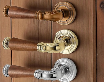 Retro Style Door Handle, Rustic Lever Handle, Door Knob With Keyhole Cover, Classic Door Pull, Home Decor