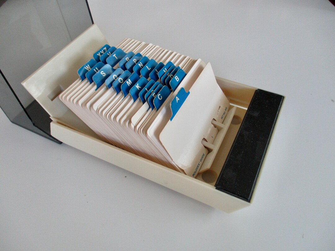 Rolodex Desk Organizer Vintage Beige Plastic Model VIP 24C Etsy