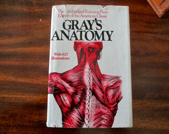 70s vintage hardcover book-1974 Gray's Anatomy - medical, illustrations, Running Press