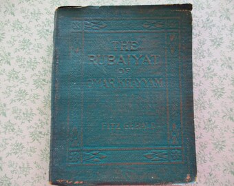 1920s tiny book - The Rubaiyat of Omar Khayyam, green bound, Little Leather Library
