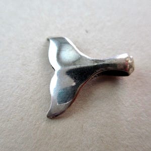 sterling whale tail charm - ocean, beach, sterling silver, 925, vintage