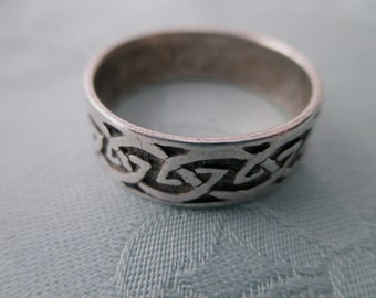 sterling silver Celtic band - ring, Irish, size 11