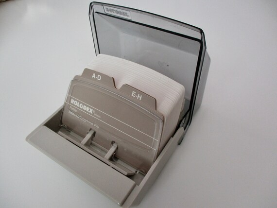 Rolodex Desk Organizer Addresses Beige Plastic Petite Etsy