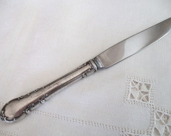 sterling silver knife - flatware, dinner knife, vintage, 925, no monogram