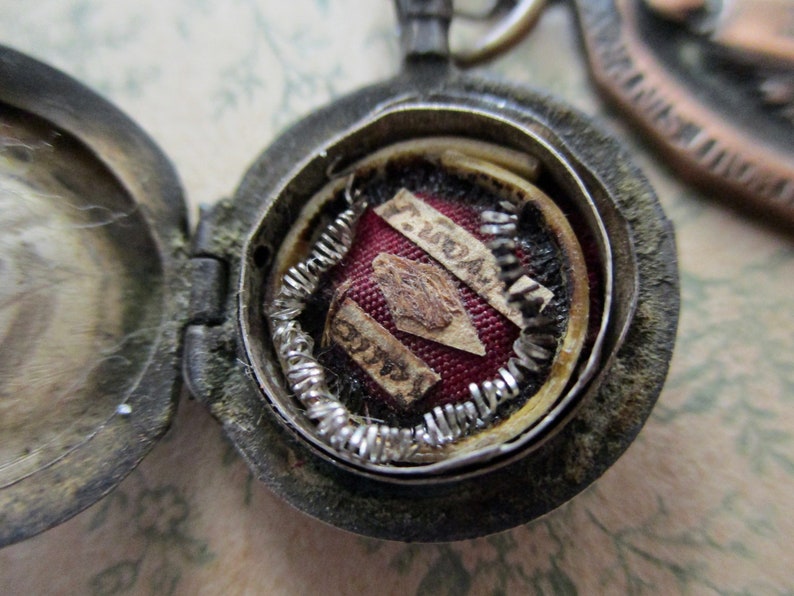 1800s Antique Sterling Silver Reliquary Locket Charm With Etsy