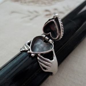 Sterling Silver Ring With Hidden Compartment Poison Ring Irish