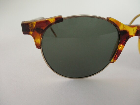 Wire Rim Sunglasses - Tortoise Shell, Gold, Glasses, Pan  display picture 3