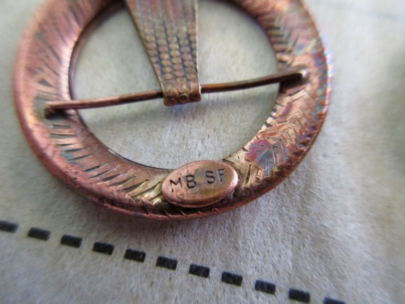 vintage Baer copper pierced earrings-1980s - image 4