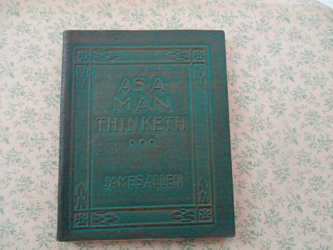 20s Tiny Book as A Man Thinketh, James Allen, Green Bound, Little