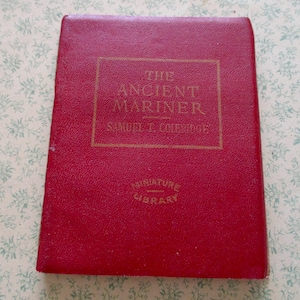 20s tiny book - The Ancient Mariner and Other Poems, Coleridge, red bound, illustrated, Miniature Library, antique