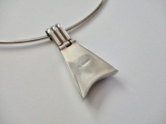 sterling silver onyx necklace - chocker, 925, 16"… - image 7