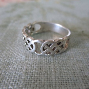 sterling silver Celtic band - ring, Irish, size 9 1/4, vintage