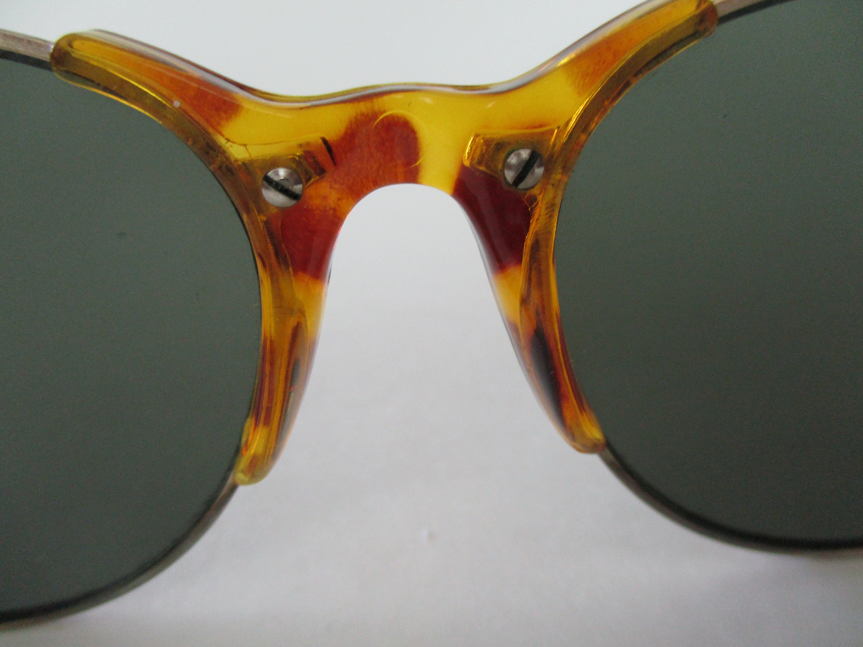 Vintage Pan Oceanic Sunglasses Silver Round Metal Faux Tortoise Amber Taiwan Petra Round Sunglasses - Men and Women – Kopajos main image 3