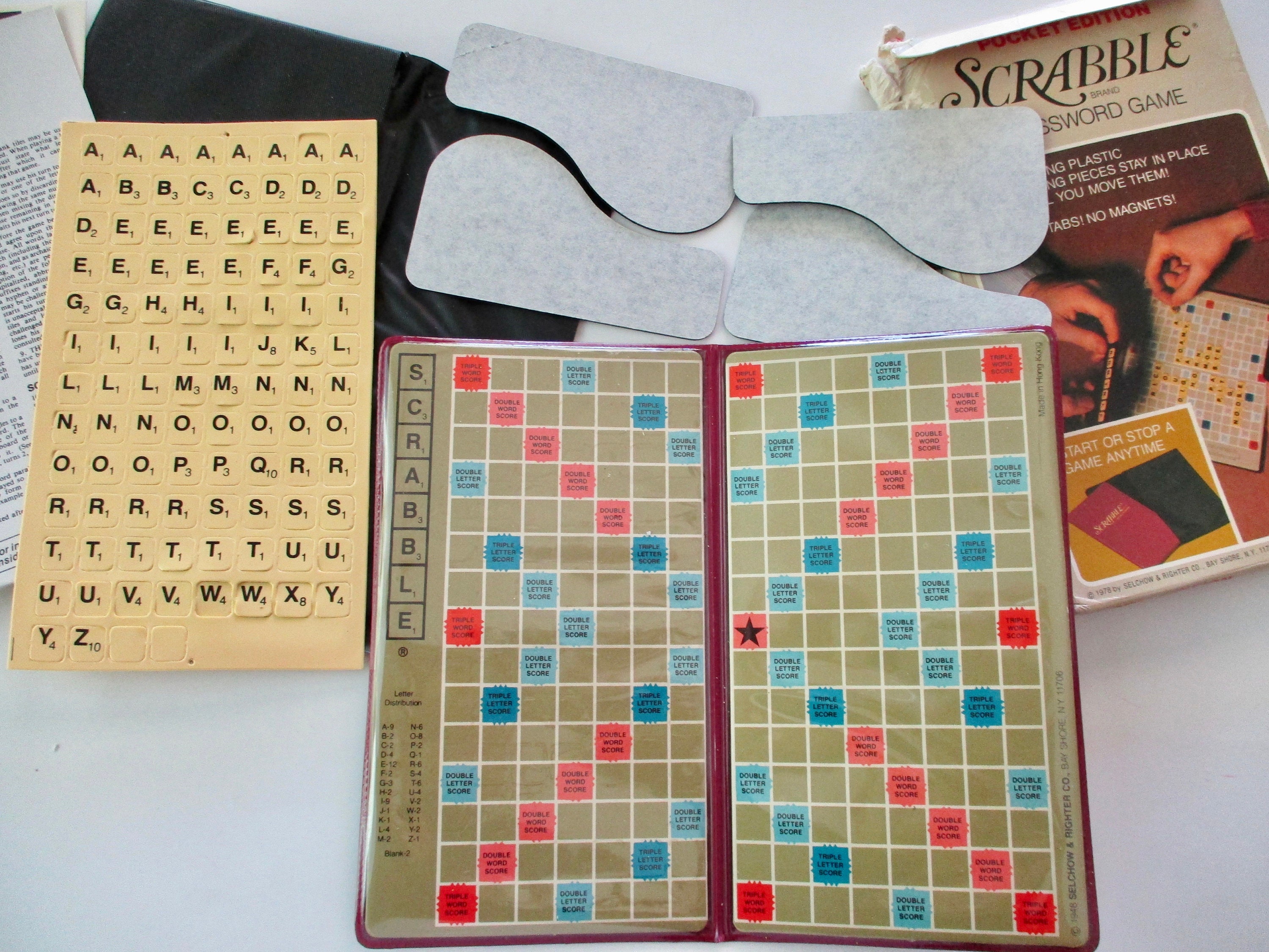 Vintage 70s Pocket Edition Scrabble Game With Plastic Tiles Etsy