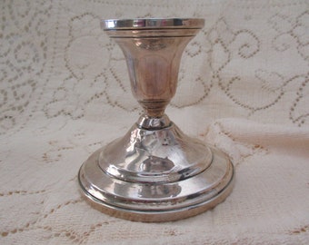 vintage KMK sterling silver candlestick - candle holder, weighted