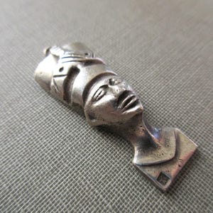 vintage Egyptian 800 silver charm - Queen Nefertiti, Egyptian Revival, Egypt, souvenir