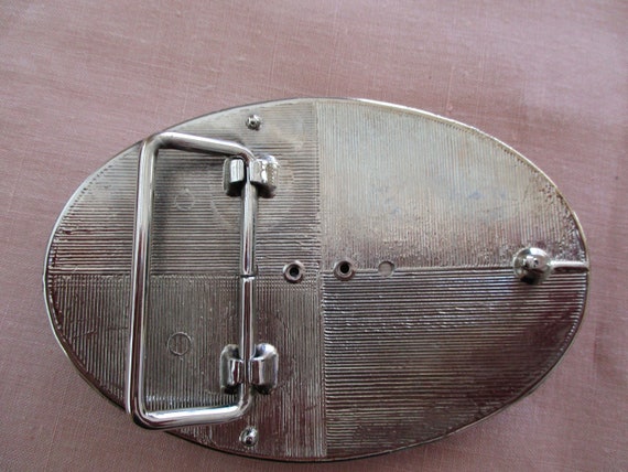 silver and black western cowboy belt buckle-  pol… - image 3