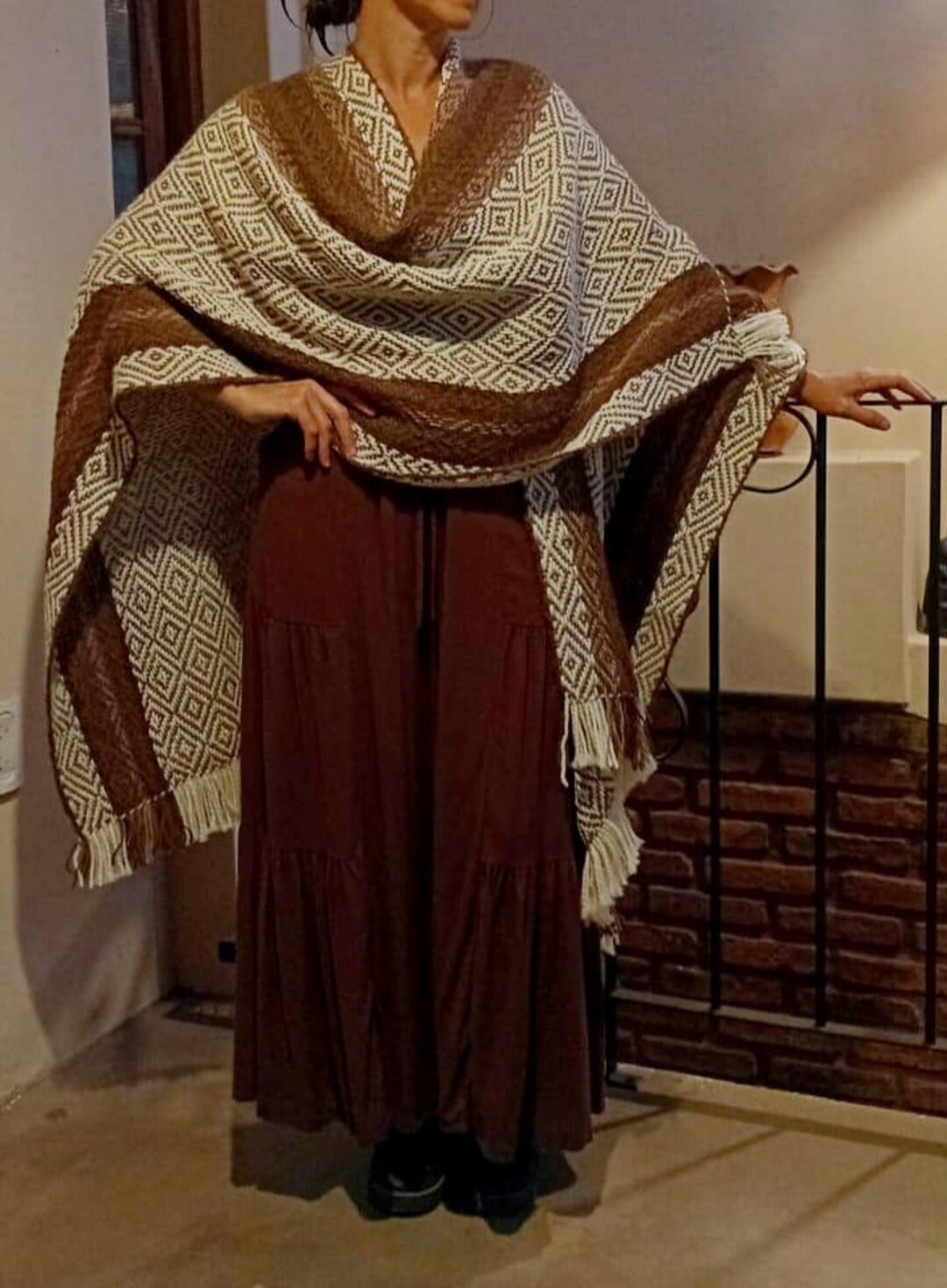 100% Natural Llama and Sheep Wool Ponchos and Ruanas, Handmade on ...