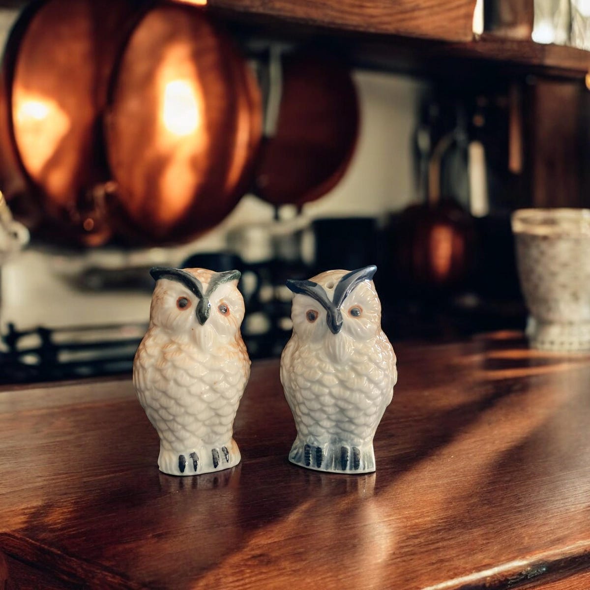 Mid-century Horned Owls Salt and Pepper Shakers - 2 1/2 Inches Tall - Etsy