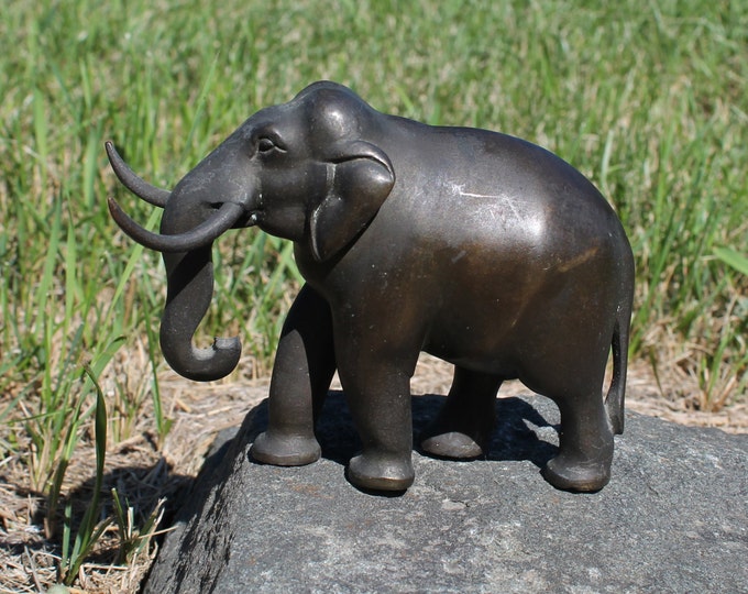 Vintage Brass Elephant Figurine Etsy