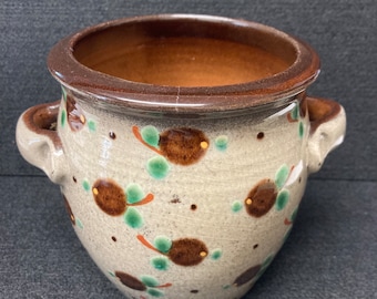 Swiss Pottery hand decorated jar