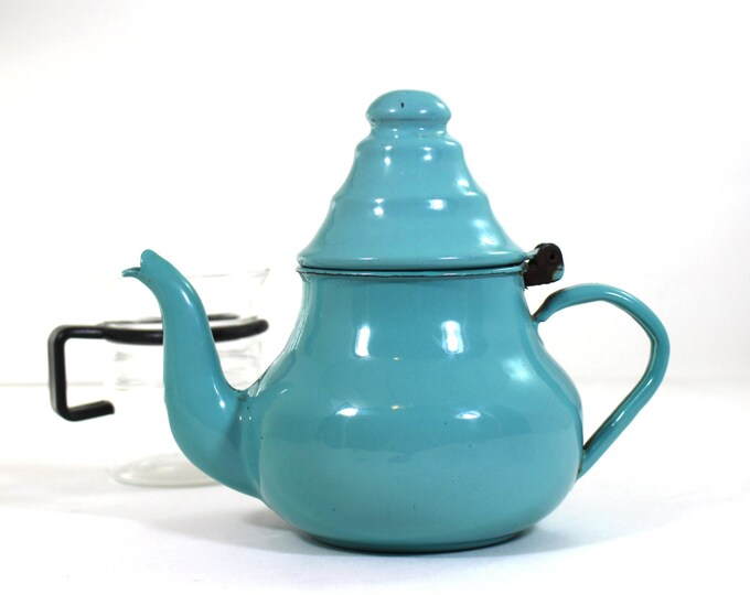 Vintage Enamelware Teapot Etsy