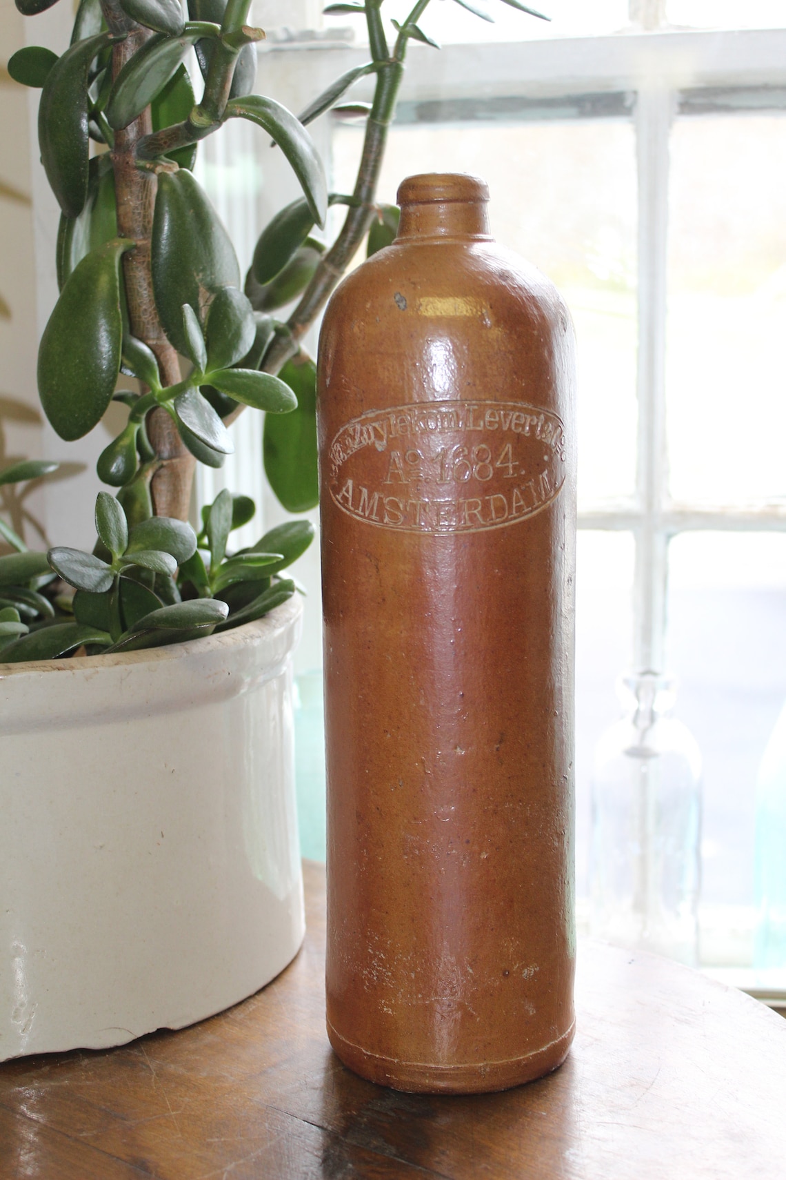 Download Antique Stoneware Gin bottle Levert Amsterdam | Etsy