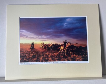 Vintage Print Cowboys from Philip Morris Thanks for Riding With Me- Retail Store Display