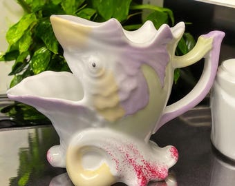 Shaving Scuttle Mug Shaving Mug Fish Porcelain Antique Barber Victorian