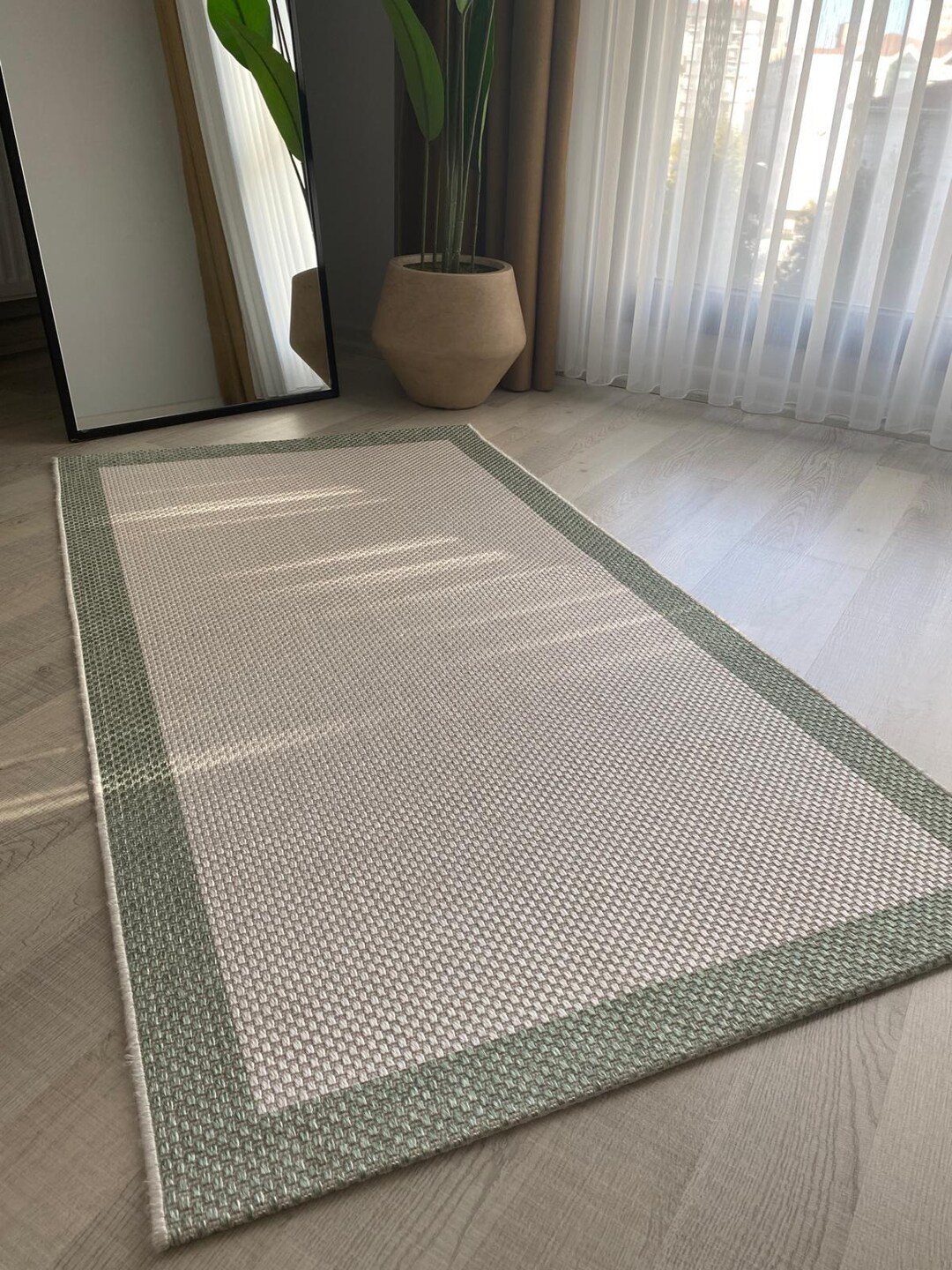 Heart Green Jute Rug Handmade Green Jute Rug: Natural Woven Farmhouse Carpet - Etsy
