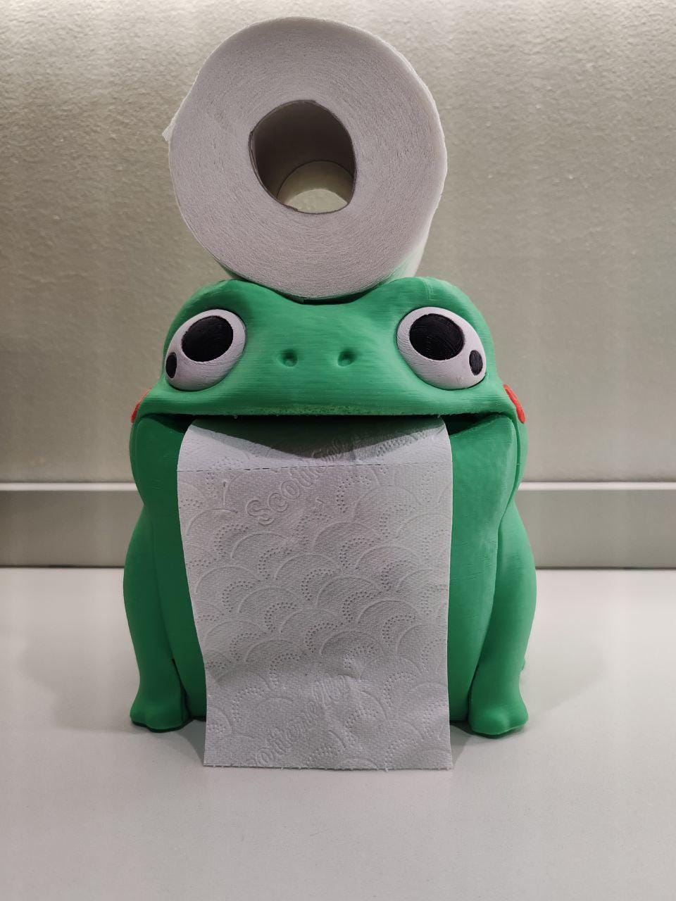 IGNPION Toilettenpapierhalter In Froschform – Schwarz, Aus Aluminiumlegierung, Für Wand Oder Boden