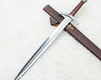 Handmade Medieval Accolade Sword Replica – Templar Style Collectible Gift
