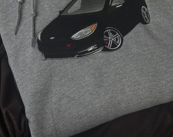 Custom Car Embroidery Sweatshirt – Personalized Auto Portrait Crewneck