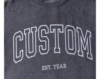 Embroidered Dad Mom Sweatshirt – Poke Anime Gift, Custom Design Custom EST Year