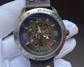 Skeleton Exclusive Vintage Automatic Mechanic Watch / Gift Box Included