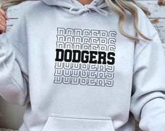 Dodgers-hoodie, Los Angeles-honkbalsweater, vintage LA-capuchontrui, retro Dodgers-fancadeau, unisex gamedagkleding