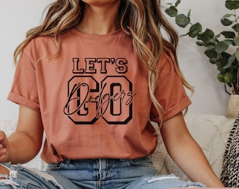 Comfort Colors Dodgers-honkbalshirt, vintage LA-fanshirt
