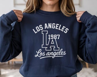 Vintage LA Dodgers Baseball Sweatshirt: Retro Unisex Crewneck Game Day Sweater