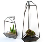 Terrarium , Geometric Glass Terrarium , Quartz Crystal , Planter