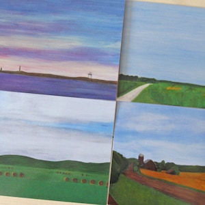 postcard set three - set of four landscape postcards