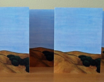 Note Cards, 580 Gaze Note Card Set, California landscape art note card set, California road trip, American West