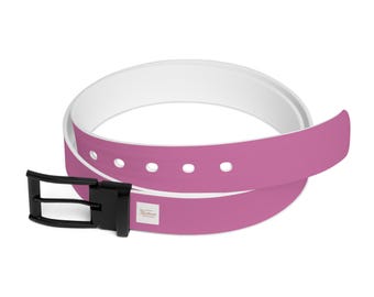 Pink Wide Faux Leather Grommet Belt - Etsy display picture 1