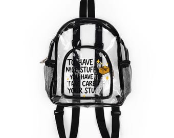 Clear Stadium Backpack: Transparent PVC Bag for Concerts, Sports