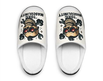 Indoorpantoffels heren: vintage strak design, behaaglijke flanellen fleece