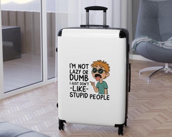 Humorous Carry-On Suitcase: Vibrant Travel Luggage